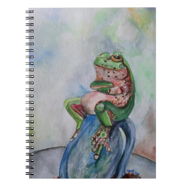 Cuaderno de arte en acuarela de rana (Frente)