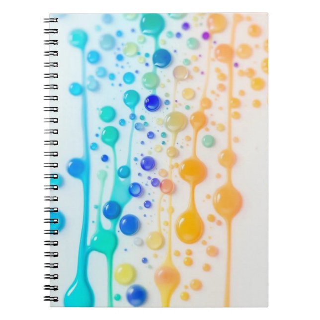Cuaderno de arte en forma de gota abstracta y colo (Frente)