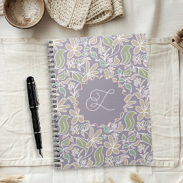 Cuaderno de arte floral personalizado de jardín de