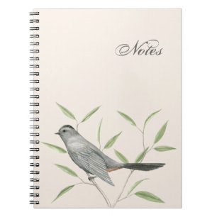 Cuaderno de arte Gray Catbird Personalizable Bird