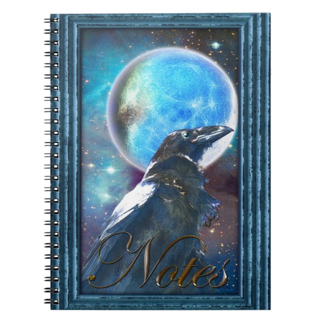 Cuaderno de arte Inspirador Fantasy Raven & Moon (Frente)