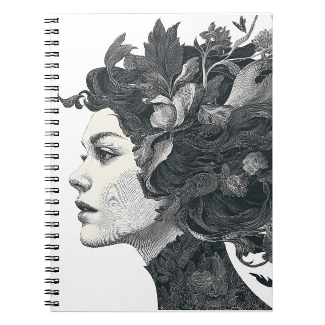 Cuaderno de arte monocromo de la diosa de la tinta (Frente)