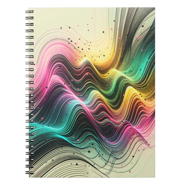 Cuaderno de arte ondulado vibrante (Frente)