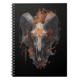 Cuaderno de arte oscuro steampunk ocultista con cr