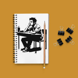 Cuaderno de arte para estudiantes con texto person