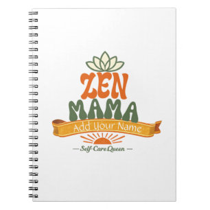 Cuaderno de Arte Personalizado Retro Zen Mama Yoga