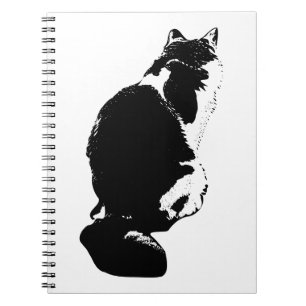 Cuaderno de arte Serene Cat Silhouette Ink