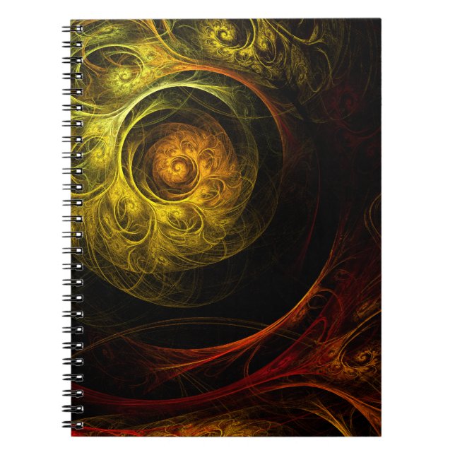 Cuaderno de arte Sunrise Floral Red Abstract (Frente)