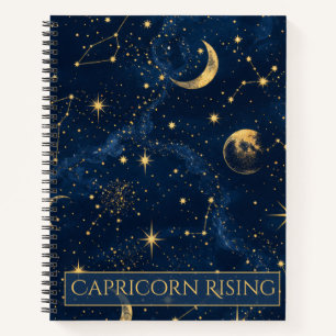 Cuaderno de astrología celestial Capricorn Rising