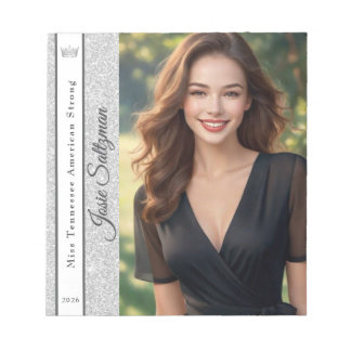 Cuaderno de autógrafos con banda de purpurina plat