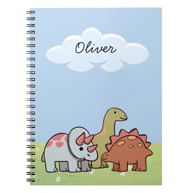 Cuaderno de aventuras de dinosaurios (Frente)
