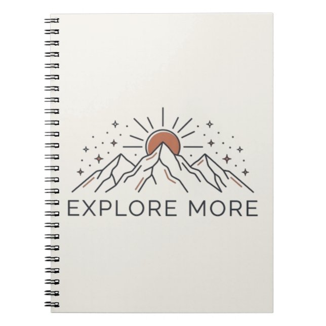 Cuaderno de aventuras en la montaña Explora más (Frente)