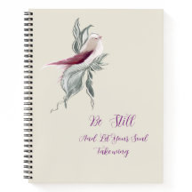 Cuaderno de aves botánicas elegante