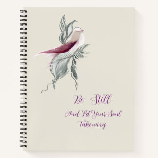Cuaderno de aves botánicas elegante