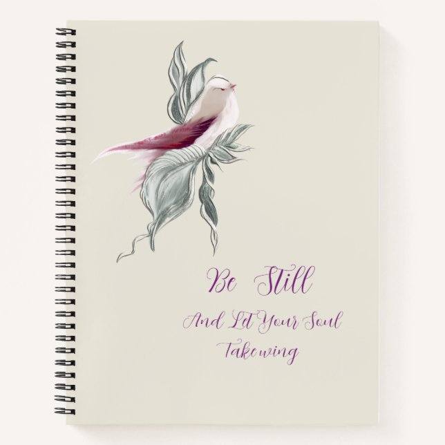 Cuaderno de aves botánicas elegante (Anverso)