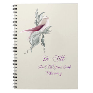 Cuaderno de aves botánicas elegantes