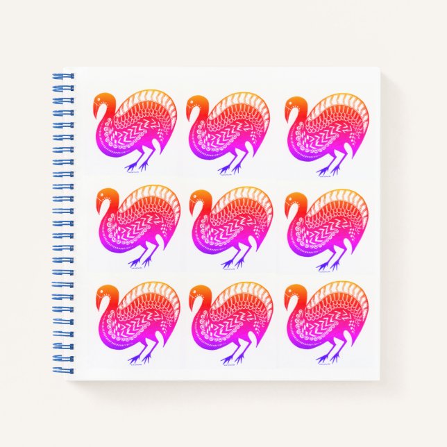 Cuaderno de aves coloridas de inspiración griega (Anverso)