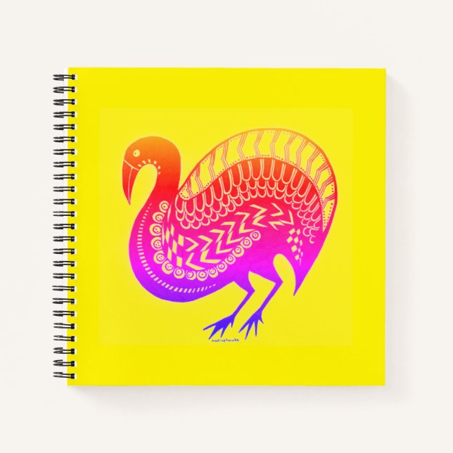 Cuaderno de aves coloridas de inspiración griega (Anverso)