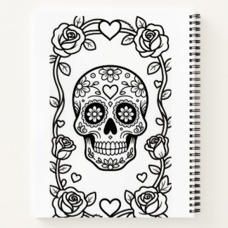 Cuaderno de azúcar calavera de San Valentín