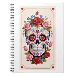 Cuaderno de azúcar calavera del día de San Valentí