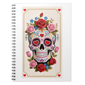 Cuaderno de azúcar calavera del día de San Valentí