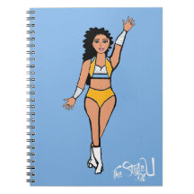 Cuaderno de bailarín de luz azul / blanco / oro