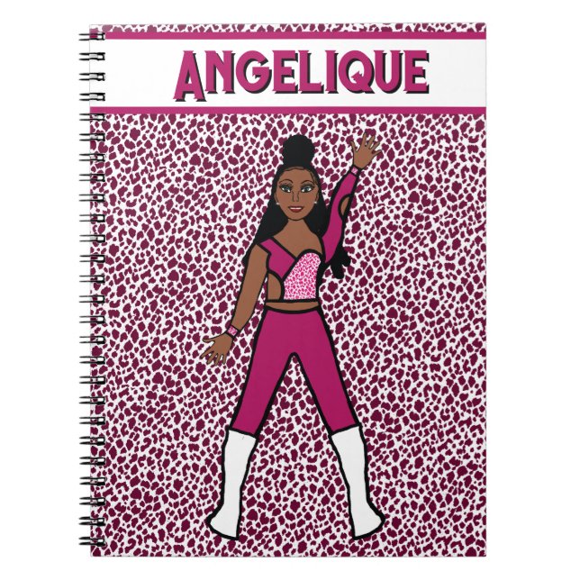 Cuaderno de bailarina de Majorette Berry Leopard (Frente)