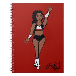 Cuaderno de bailarina rojo / negro / blanco