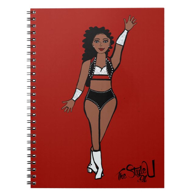 Cuaderno de bailarina rojo / negro / blanco (Frente)