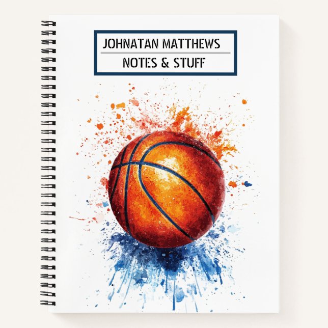 Cuaderno de baloncesto de vuelta a la escuela (Anverso)