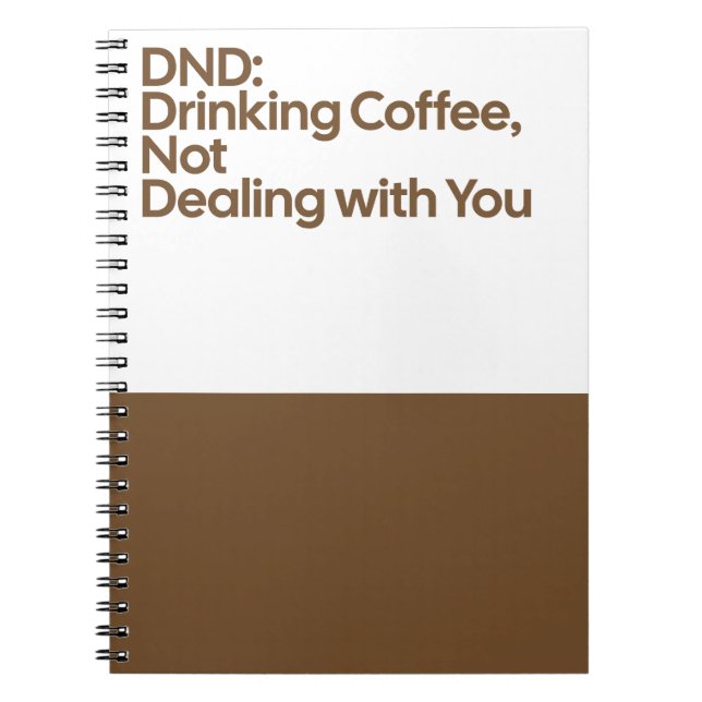 Cuaderno de bebiendo café DND (Frente)