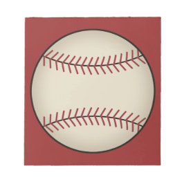 Cuaderno de béisbol rojo