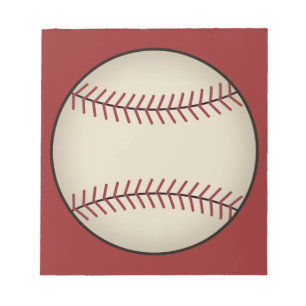 Cuaderno de béisbol rojo