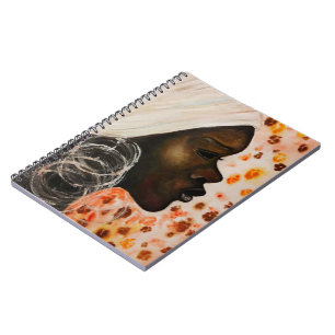 Cuaderno de belleza africano: mujer enfrenta pintu
