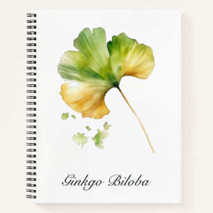 Cuaderno de bienestar botánico de hoja de Ginkgo B