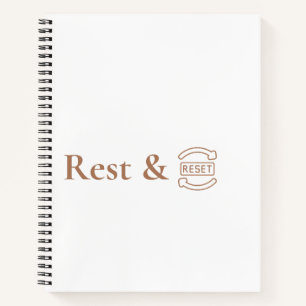 Cuaderno de bienestar minimalista Rest & Reset