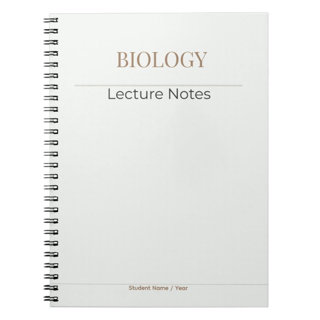 Cuaderno de Biología – Edición Académica Minimalis (Frente)