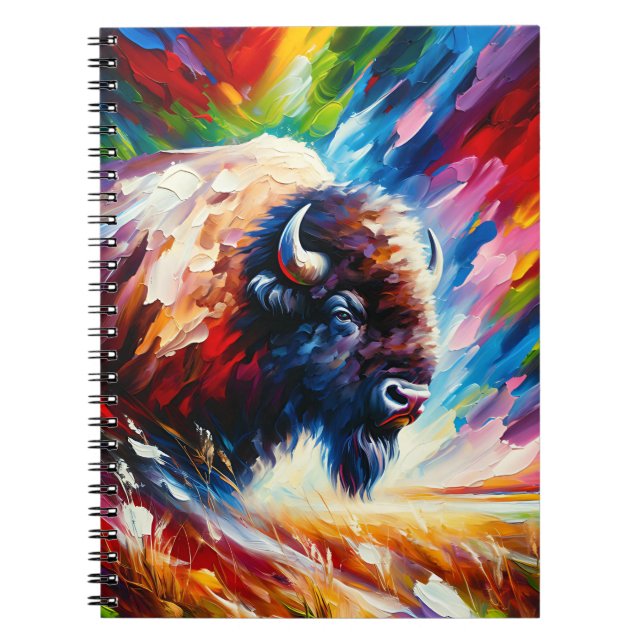 Cuaderno de Bisonte Arcoíris de la Pradera (Frente)