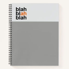 Cuaderno de Bloque de Color Mínimo – Blah Blah Bla
