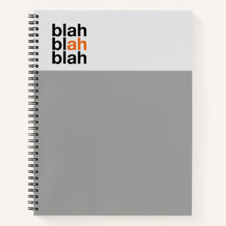 Cuaderno de Bloque de Color Mínimo – Blah Blah Bla