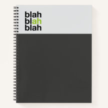 Cuaderno de Bloque de Color Mínimo – Blah Blah Bla