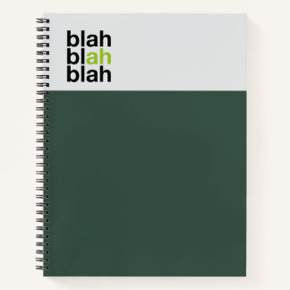 Cuaderno de Bloque de Color Mínimo – Blah Blah Bla