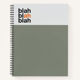 Cuaderno de Bloque de Color Mínimo – Blah Blah Bla