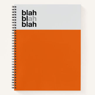 Cuaderno de Bloque de Color Mínimo – Blah Blah Bla