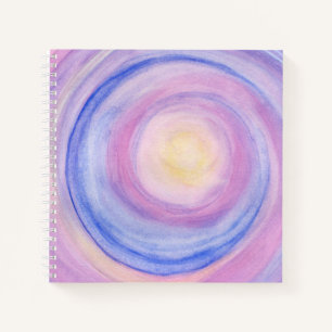Cuaderno de bocetos abstracto púrpura y rosa