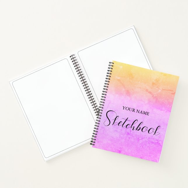 Cuaderno de bocetos con nombre personalizado y gra (Interior)