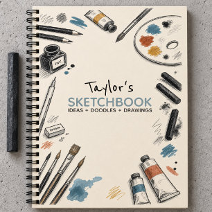 Cuaderno de bocetos de artista personalizado