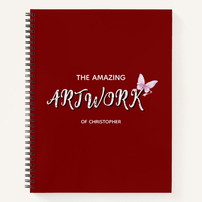 Cuaderno de bocetos de artista personalizado con c (Anverso)