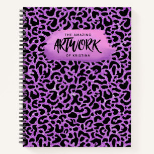 Cuaderno de bocetos de artistas morados personaliz