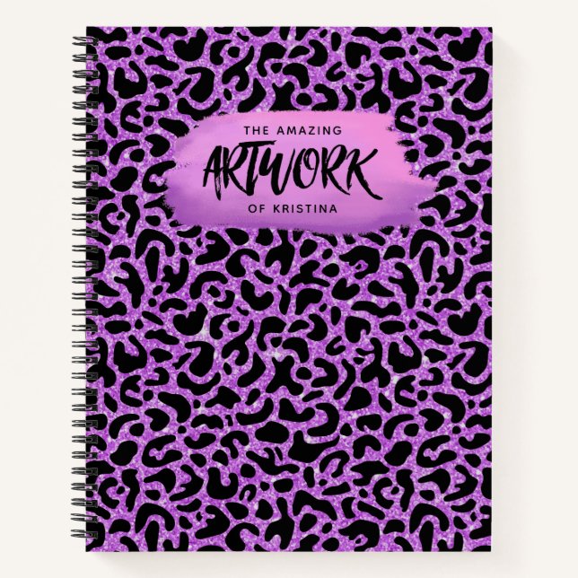 Cuaderno de bocetos de artistas morados personaliz (Anverso)